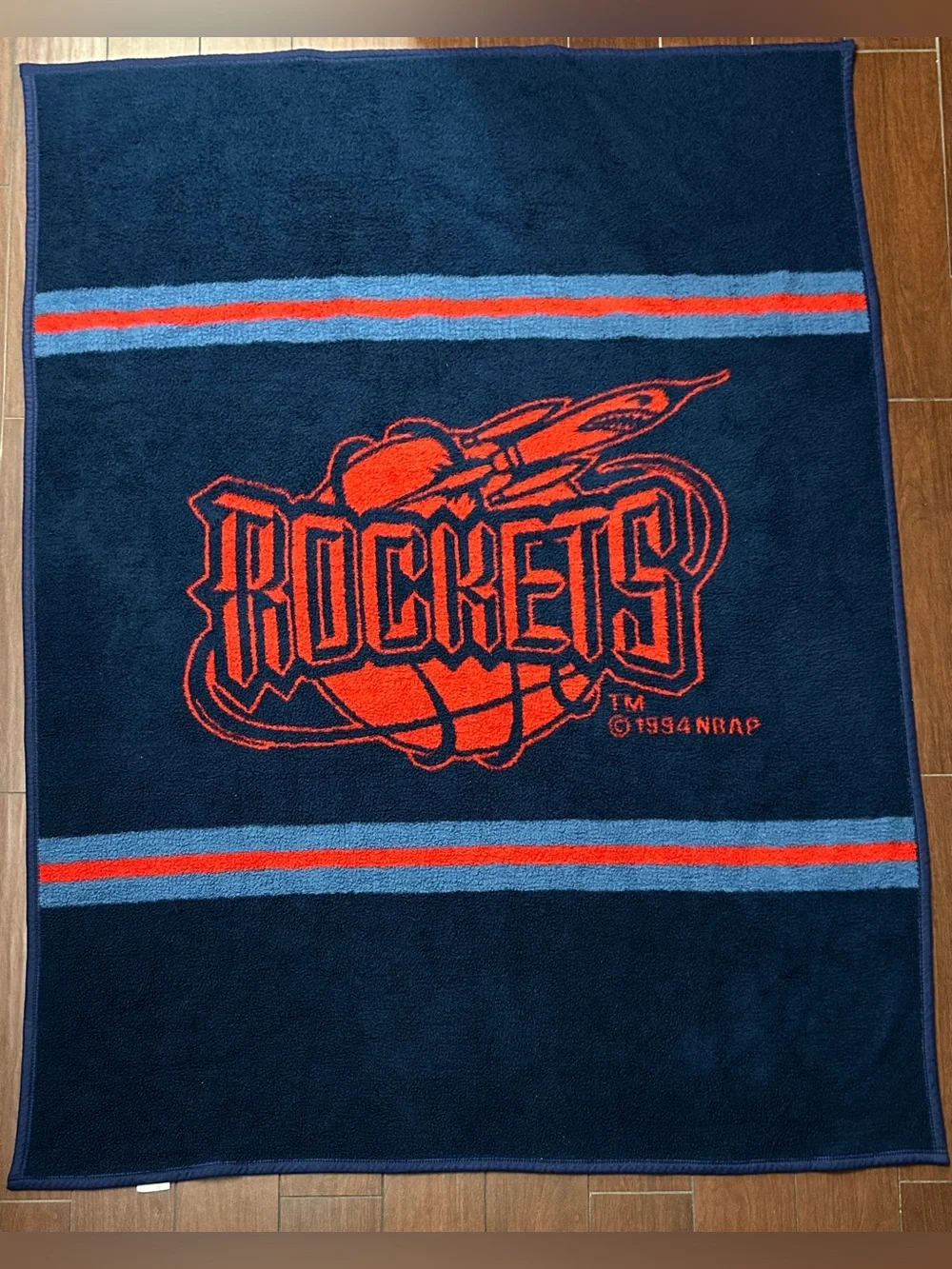 Houston Rockets Navy and Red Team Throw Blanket by
